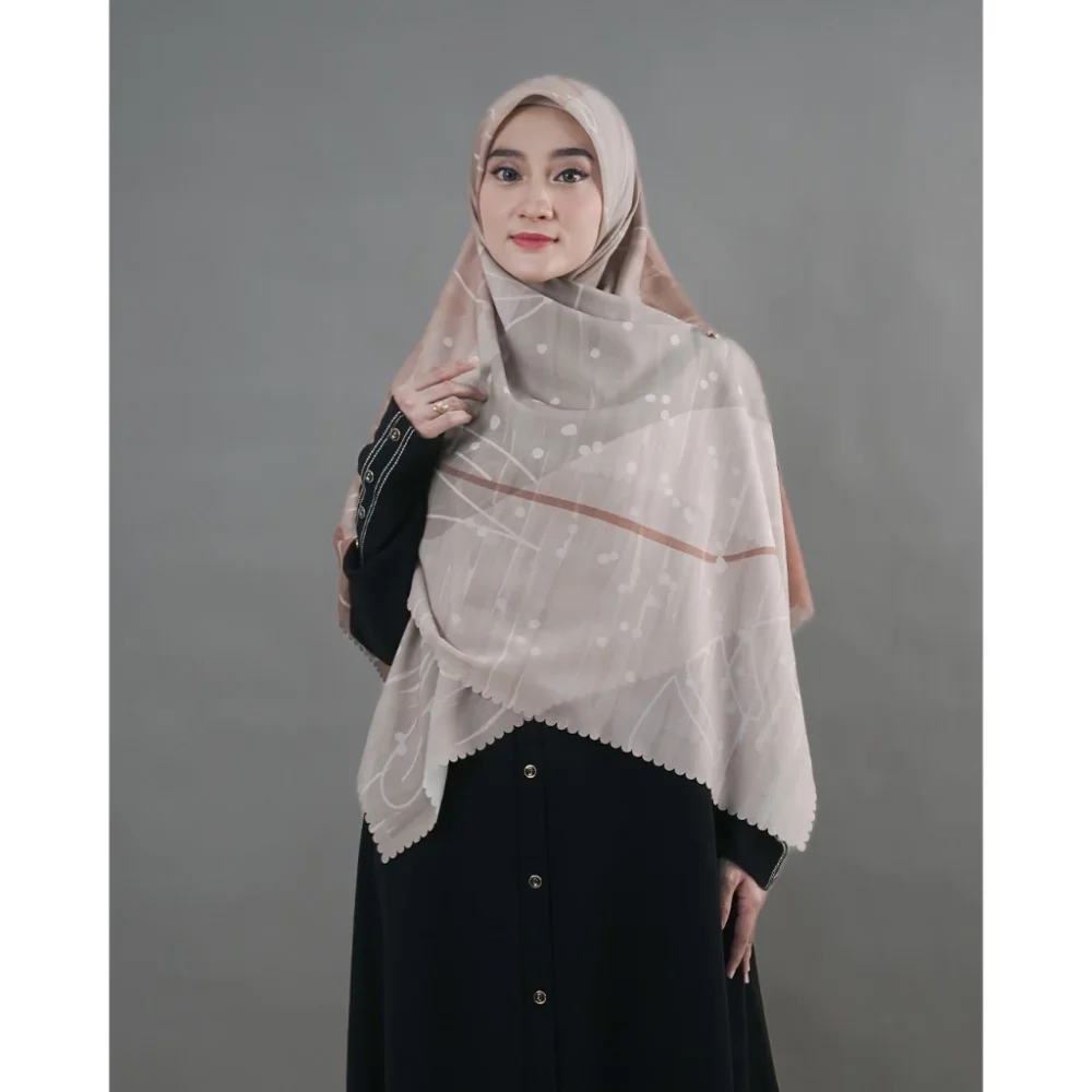 Hafshah Series Poly Cotton ARKAFF | Jilbab Segiempat - Image 7